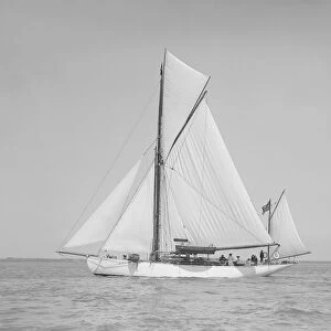 The yawl Suzanne under sail, 1911. Creator: Kirk & Sons of Cowes