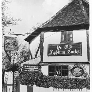 Ye Old Fighting Cocks Inn, St Albans, Hertfordshire, 1937
