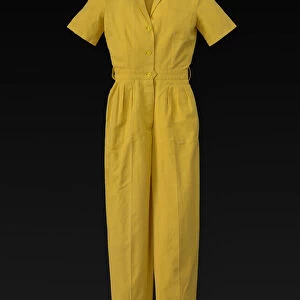 Yellow jumpsuit designed by Willi Smith, 1969-1987. Creator: Willi Smith