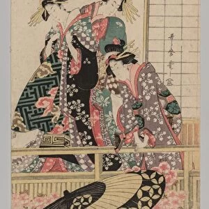 Yoshiwara Women Looking into the Street at Springtime, 1753-1806. Creator: Unknown