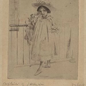 Young Girl with Large Hat, 1893. Creator: Julian Alden Weir