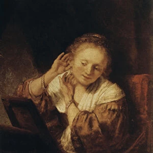 Young Woman with Earrings, 1657. Artist: Rembrandt Harmensz van Rijn