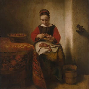 Young Woman Peeling Apples, ca. 1655. Creator: Nicolaes Maes