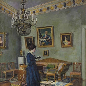Young woman reading, 1919