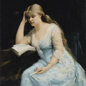 Young Woman Reading. Artist: Bashkirtseva, Maria Konstantinovna (1860-1884)