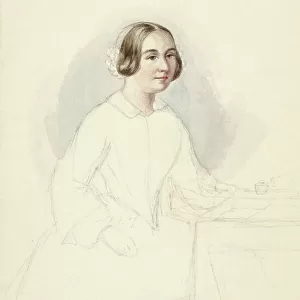 Young Woman at Writing Desk, n. d. Creator: Elizabeth Murray