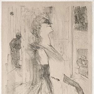 Yvette Guilbert: Sur la scene, 1898. Creator: Henri de Toulouse-Lautrec (French, 1864-1901)