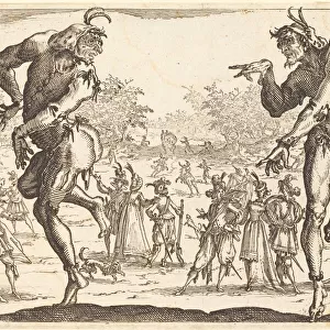 Two Zanni, c. 1616. Creator: Jacques Callot