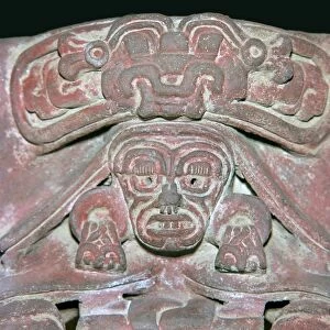 Zapotec pottery figure of an old man god, 5th century