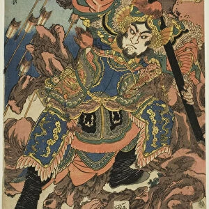 Zheng Tianshou (Hakumenrokun Teitenja), from the series "One Hundred and Eight Heroe... c. 1827 / 30. Creator: Utagawa Kuniyoshi