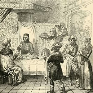 Zizim Dining with the Grand Master of Rhodes, 1890. Creator: Unknown