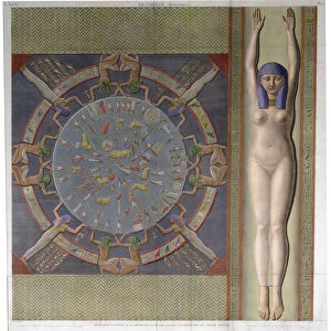 Zodiac ceiling from the grand Temple at Denderah, Egypt, c1826