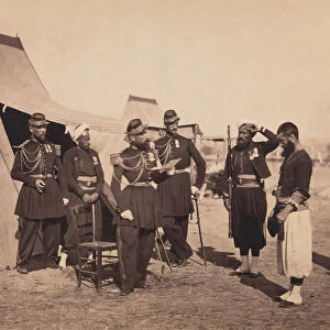 [Zouaves, Camp de Chalons], 1857. Creator: Gustave Le Gray