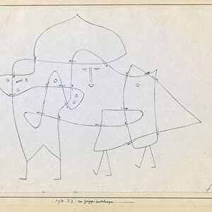 Zur Gruppe geschlungen (Enlaces en un groupe), 1930. Creator: Klee, Paul (1879-1940)