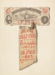 Banknote Prints: $1 Banknote from Virginia, c. 1936. Creator: Carl Buergerniss