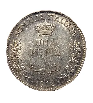 Somalia Prints: 1 Rupia, Italian Somaliland, Victor Emmanuel III