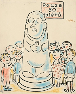 Illustrator Prints: 1. The Tale of the Dog and the Cat, around 1928. Creator: Josef Capek