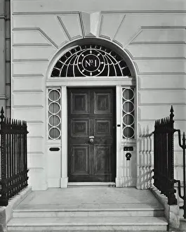Front Door Prints: 1 Upper Wimpole Street, Westminster LB, London: doorway, 1956. Creator: Unknown