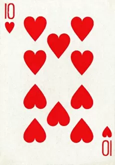 10 of Hearts from a deck of Goodall & Son Ltd. playing cards, c1940