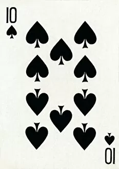 10 of Spades from a deck of Goodall & Son Ltd. playing cards, c1940