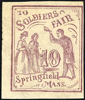 Greeting Gallery: 10c Springfield Soldiers Fair single, 1864. Creator: Unknown