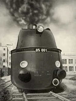 Allen Gallery: 119 Miles an Hour was attained on a trial run by this new German streamlined locomotive