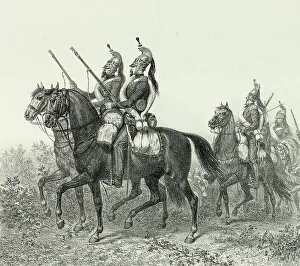 Dragoon Prints: 11th dragoons advance guard, from Souvenirs d'Italie: Expédition de Rome