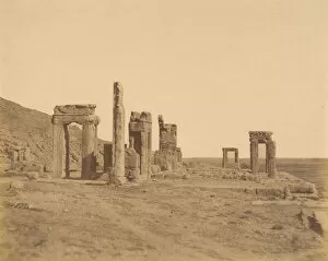 Takht E Jamshid Gallery: (12) [Persepolis, (W: before restoration), 1840s-60s. Creator: Luigi Pesce