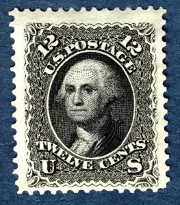Presidential Collection: 12c Washington re-issue single, 1875. Creator: National Bank Note Company