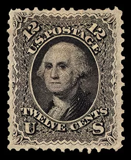 Presidential Collection: 12c Washington single, 1861. Creator: National Bank Note Company