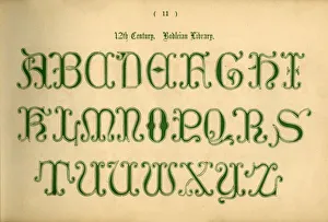Script Gallery: 12th Century. Bodleian Library, 1862