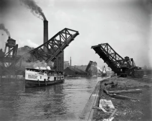 Illinois United States Prints: 12th St. Bascule Bridge, Chicago, Ill. between 1900 and 1910. Creator: Unknown