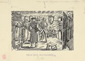 Conspirator Prints: 13.- Five Rifles of Five Conspirators Aimed at the Ataman and His Cossacks