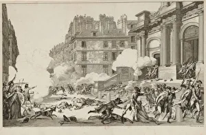 1795 Prints: 13 Vendemiaire. Napoleon Bonapartes quelling of the Royalist revolt... in Paris, 1797