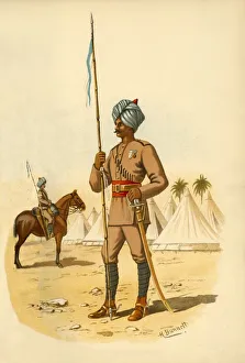 Richards Prints: The 13th Bengal Lancers, 1890. Creator: Godfrey Douglas Giles