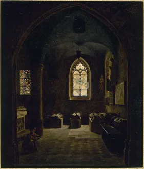 Canvasmaterial Prints: The 13th century room at the Museum of French Monuments