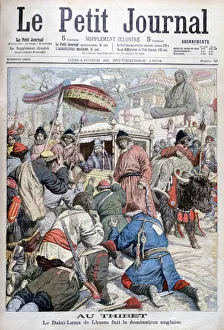 Lhasa Prints: The 13th Dalai Lama fleeing the British invasion of Tibet, 1904