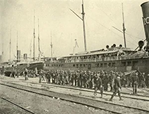 Spanish American War Gallery: 13th Infantry after Drill, Spanish-American War, June 1898, (1899). Creator: Burr McIntosh