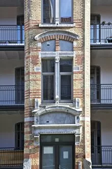 Brickwork Gallery: 14-22 and 29-33 Rue Rodenbach, Brussels, Belgium, (1901), c2014-c2017. Artist: Alan John Ainsworth