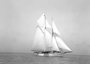 Gaff Rig Collection: The 140 ft schooner Heartsease under sail. Creator: Kirk & Sons of Cowes