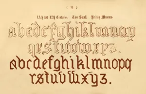 Lower Case Collection: 14th and 15th Centuries. Two Small. British Museum, 1862