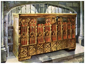 Images Dated 27th February 2009: 14th century buttressed coffer, 1910.Artist: Edwin Foley