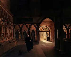 Archaeologist Prints: The 14th century sculptures room at the Museum of French Monuments