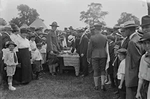 Enlistment Prints: 14th Infantry Camp, signing recruit in, 1917 or 1918. Creator: Bain News Service