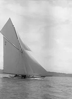 The 15 Metre cutter Sophie Elizabeth sailing close-hauled, 1911