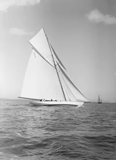 Mylne Collection: The 15 Metre sailing yacht Jeano, 1911. Creator: Kirk & Sons of Cowes