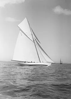 The 15 Metre sailing yacht Jeano, 1911. Creator: Kirk & Sons of Cowes