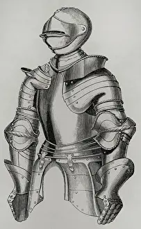 15th century flat armour, French, 1877. Creator: Unknown