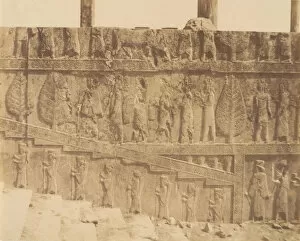 Achaemenian Gallery: (16) [Apadana Hall Eastern Stairway, Persepolis, Fars], 1840s-60s