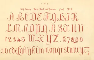 Numeral Prints: 16th Century. Large, Small and Numerals. French. MS. 1862
